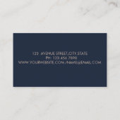 ミニマエレガントリストストライプ,シンプル 名刺 (裏面)