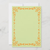 ミニマエレガントリストセージグリーンシックフローラズ結婚 招待状 (裏面)