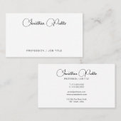 ミニマエレガントリストタイポグラフィテンプレートモダン 名刺 (正面/裏面)