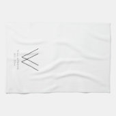 ミニマエレガントリストタイポグラフィモノグラム キッチンタオル (横)