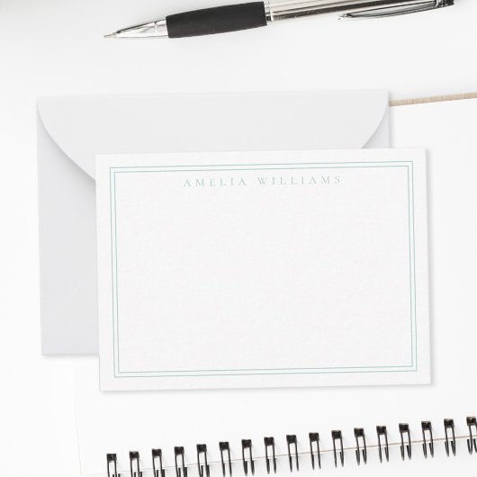 ミニマエレガントリストターコイズ縁ど2 ノートカード