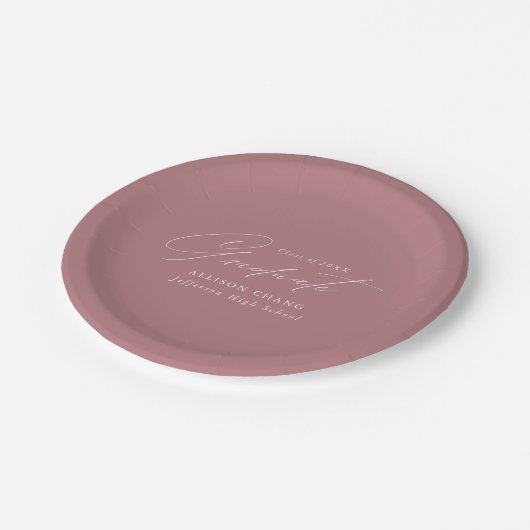 ミニマエレガントリストダスティバラ卒業 ペーパープレート (アングル)