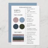 ミニマエレガントリストダスティブルーダスティピンクブリデスマイ 招待状 (正面/裏面)