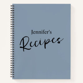 ミニマエレガントリストダスティブルーレシピ ノートブック
