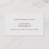ミニマエレガントリストテクスチャー白髪とメイクアップ 名刺 (裏面)