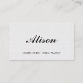 ミニマエレガントリストテクスチャー白髪とメイクアップ 名刺 (正面)