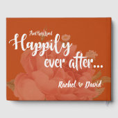 ミニマエレガントリストテラコッタラスト結婚フローラ ゲストブック (裏面)