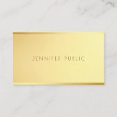 ミニマエレガントリストテンプレートグラマー金ゴールドモダン 名刺 (正面)