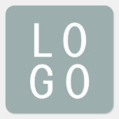 ミニマエレガントリストテンプレートデザインロゴSAGE GREEN スクエアシール (正面)