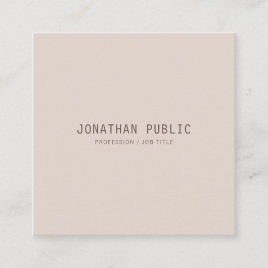 ミニマエレガントリストデザインテンプレートモダントレンディー スクエア名刺 (正面)