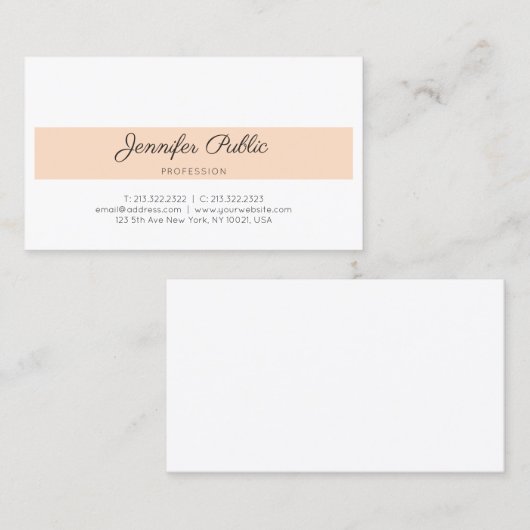 ミニマエレガントリストデザイントレンディープモダンラン 名刺 (正面/裏面)