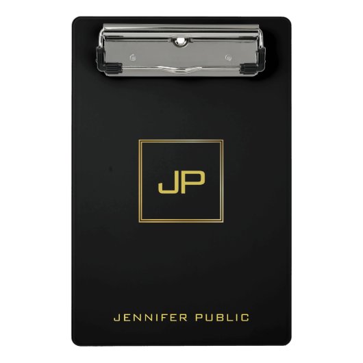 ミニマエレガントリストデザイントレンディーモノグラモダンム ミニクリップボード (正面)