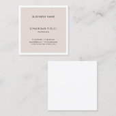 ミニマエレガントリストデザインプロフェッショナルプレインシック スクエア名刺 (正面/裏面)