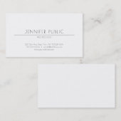 ミニマエレガントリストデザインプロフェッショナルプレインラックス 名刺 (正面/裏面)