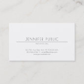 ミニマエレガントリストデザインプロフェッショナルプレインラックス 名刺 (正面)