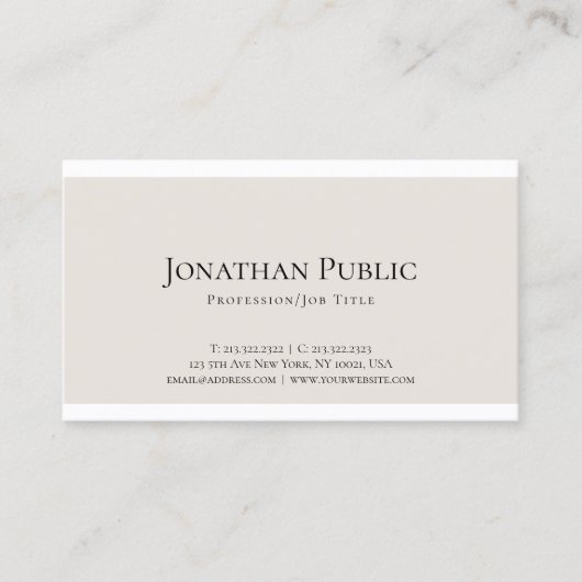 ミニマエレガントリストデザインモダンプロフェッショナルルクセ 名刺 (正面)