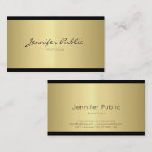 ミニマエレガントリストデザインモダン金ゴールドプロフェッショナル 名刺 (正面/裏面)