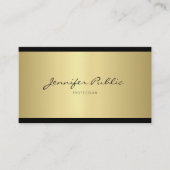 ミニマエレガントリストデザインモダン金ゴールドプロフェッショナル 名刺 (正面)