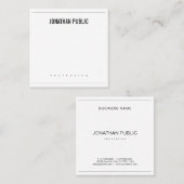 ミニマエレガントリストデザインモダンBWかわいらしプレーン スクエア名刺 (正面/裏面)