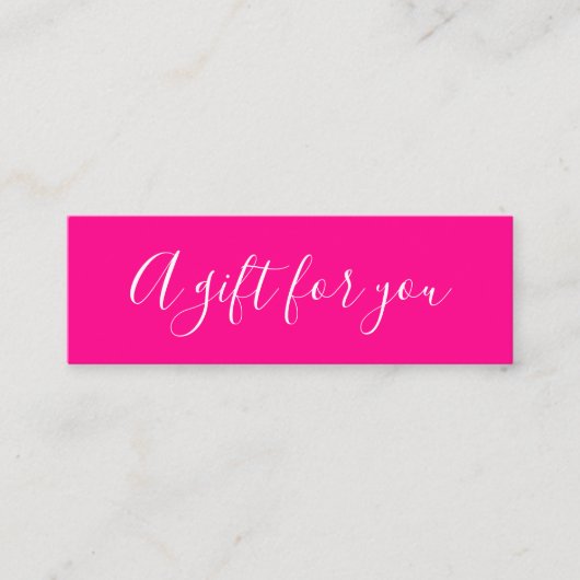 ミニマエレガントリストトレンディーピンク割引カード スキニー名刺 (正面)