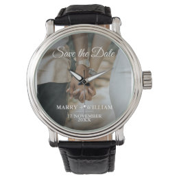 ミニマエレガントリストトレンディー日付の写真ギフトを保存 腕時計