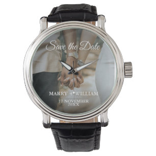 ミニマエレガントリストトレンディー日付の写真ギフトを保存 腕時計