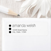 ミニマエレガントリストドット円シックなリターンアドレス ラベル (インサイチュ)