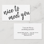 ミニマエレガントリストナイスト、モノクロに対応 名刺 (正面/裏面)