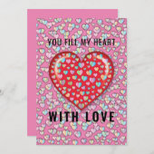 ミニマエレガントリストハートデザイン 招待状 (正面/裏面)