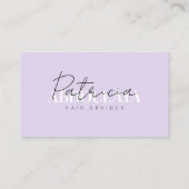 ミニマエレガントリストバイオレットトレンディーアイヘアブレイダー 名刺 (裏面)