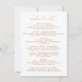 ミニマエレガントリストバチェロレッテ週末招待状 招待状 (裏面)