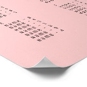 ミニマエレガントリストバラアルファベット座席表 ポスター (角)