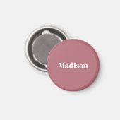 ミニマエレガントリストバラ金ゴールドのホワイトネーム マグネット (正面/裏面)