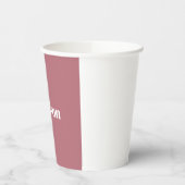 ミニマエレガントリストバラ金ゴールドのホワイトネーム 紙コップ (左)