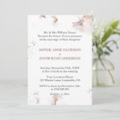 ミニマエレガントリストバラ金ゴールドウォシュ結婚ーズフォーマル 招待状 (スタンド正面)