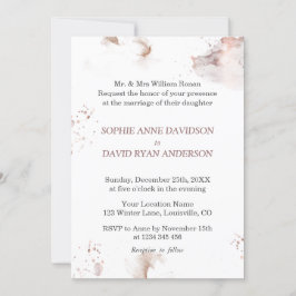 ミニマエレガントリストバラ金ゴールドウォシュ結婚ーズフォーマル 招待状