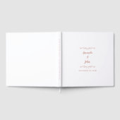 ミニマエレガントリストバラ金ゴールドピンクスクリ結婚プト ゲストブック (全面)