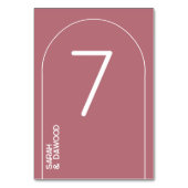 ミニマエレガントリストバラ金ゴールドホワイトムスリム結婚ズ テーブルナンバー (裏面)