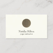 ミニマエレガントリストパフェイクステルメタルサークルヨガ 名刺 (正面)