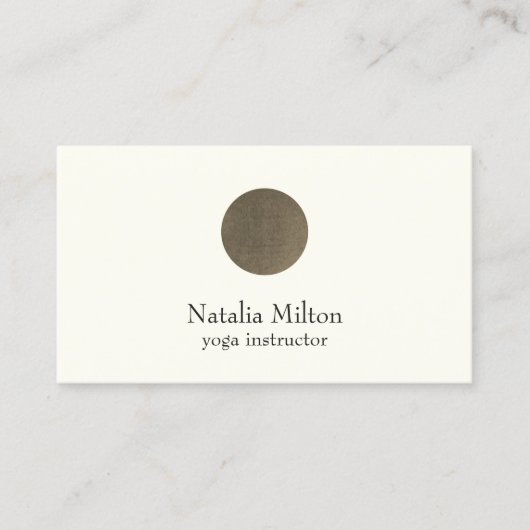 ミニマエレガントリストパフェイクステルメタルサークルヨガ 名刺 (正面)