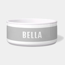 ミニマエレガントリストパーソナライズされたグレーペット ボウル