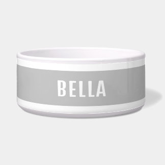 ミニマエレガントリストパーソナライズされたグレーペット ボウル