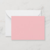 ミニマエレガントリストピンクツー縁どル ノートカード (裏面)