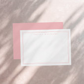ミニマエレガントリストピンクツー縁どル ノートカード