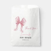 ミニマエレガントリストピンクボーガールベビーシャワー フェイバーバッグ (正面)
