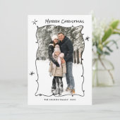 ミニマエレガントリストファンキーレトロクリスマスフォト シーズンカード (スタンド正面)