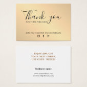 ミニマエレガントリストフェイクゴールデンサンキュークーポン (正面&裏面)