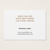 ミニマエレガントリストフェイクゴールデンサンキュークーポン (裏面)