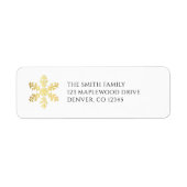 ミニマエレガントリストフェイクゴールドフォイル雪片 ラベル (正面)