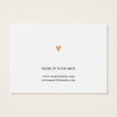 ミニマエレガントリストフェイク金ゴールドハートイヤリングカード (裏面)